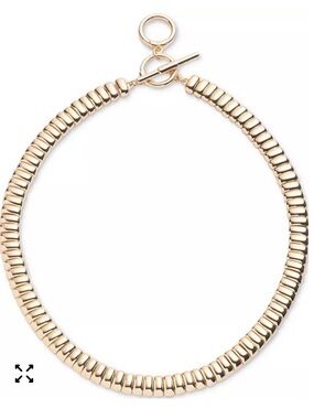 Lauren Ralph Lauren Gold-Tone Ribbed Collar Necklace, 16" + 3" extender